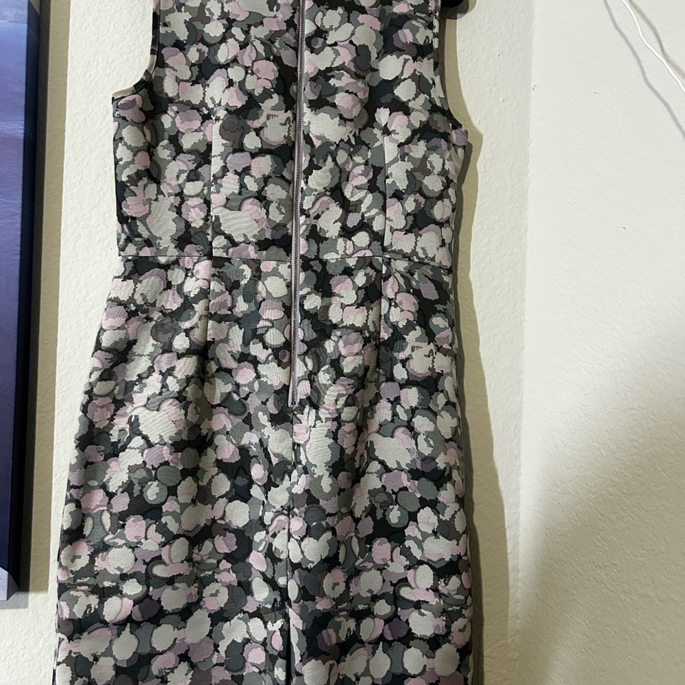 LOFT Black and White Sheath Midi Dress Crew Neck Sleeveless - Picture 5 of 9